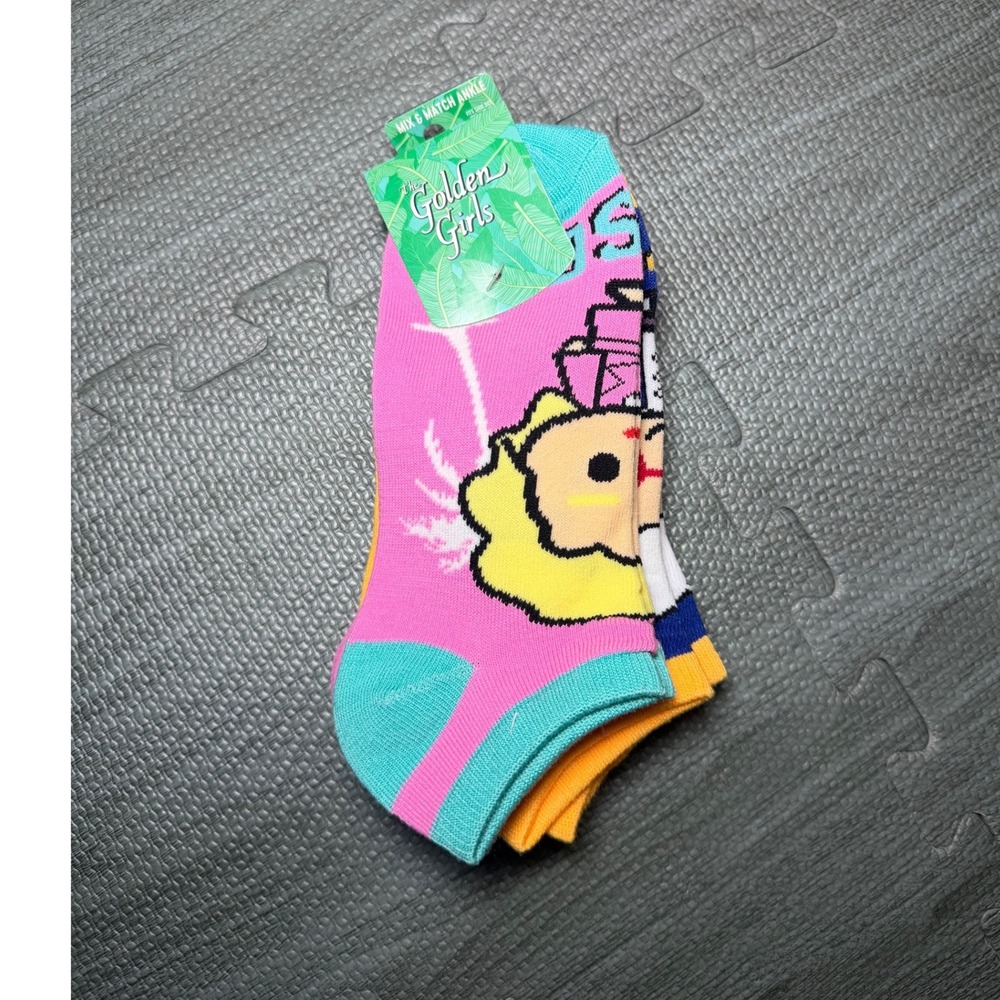Bioworld The Golden Girls Ankle Socks 5 Pair Pack Multicolor Womens Size 5-10